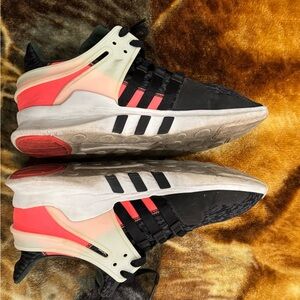 Adidas Orange and Black Sneakers